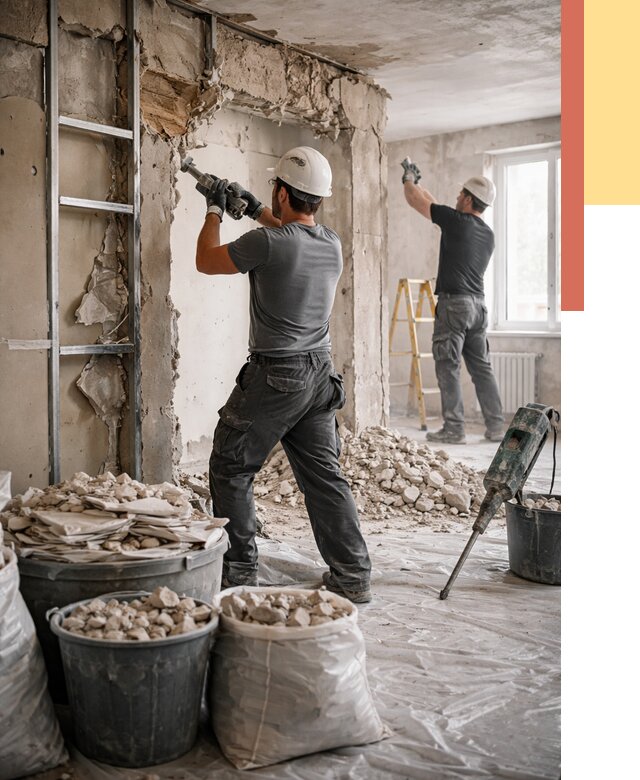 Демонтажные работы в Климовске от 2735 руб. — услуги и цена под ключ | ОТДЕЛОЧНИК-Клс