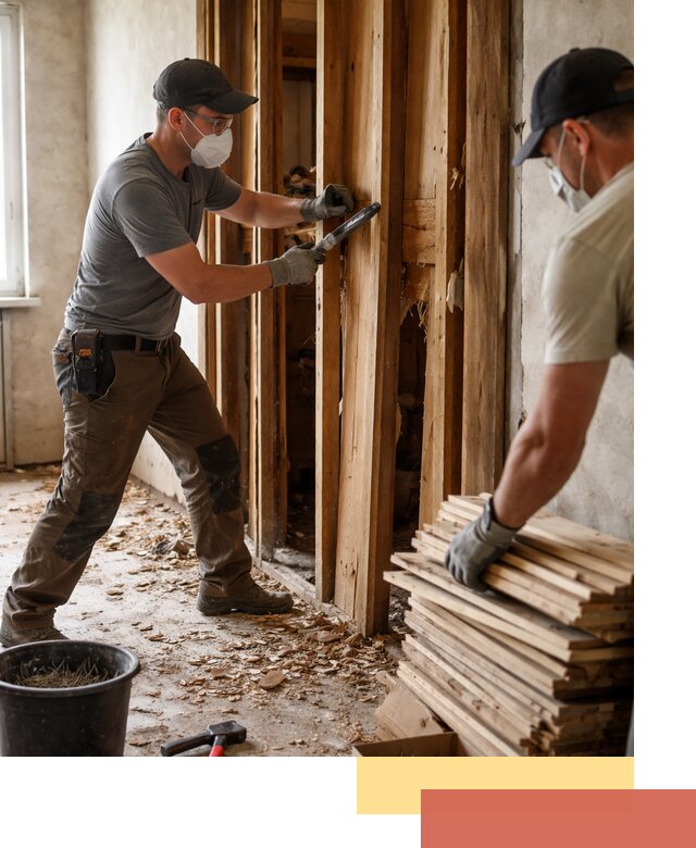 Демонтаж деревянных перегородок в Климовске быстро и аккуратно