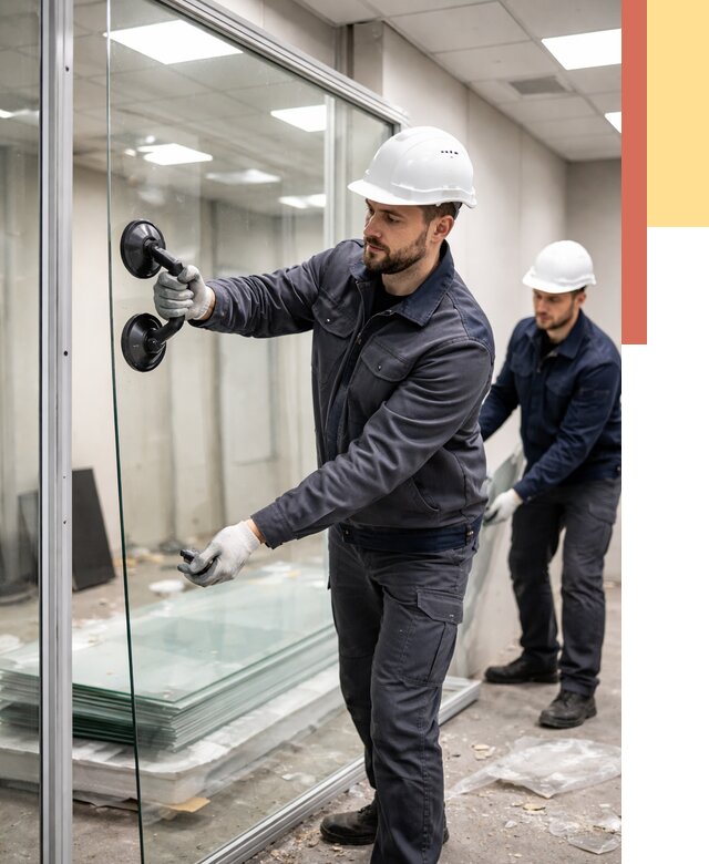 Демонтаж стеклянных перегородок в Климовске от 3241 руб. — быстро и недорого | ОТДЕЛОЧНИК-Клс