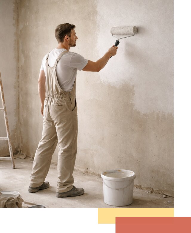 Грунтовка стен под отделку в Климовске профессиональным раствором