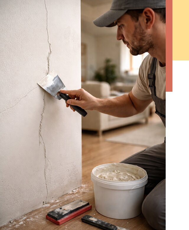 Заделка трещин и сколов в Климовске от 2481 руб. — быстро и недорого | ОТДЕЛОЧНИК-Клс