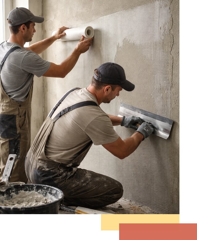 Армирование стен стеклосеткой в Климовске для прочной отделки