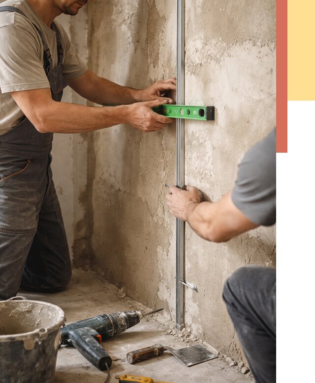 Установка штукатурных маяков в Климовске от 7090 руб. — быстро и недорого | ОТДЕЛОЧНИК-Клс