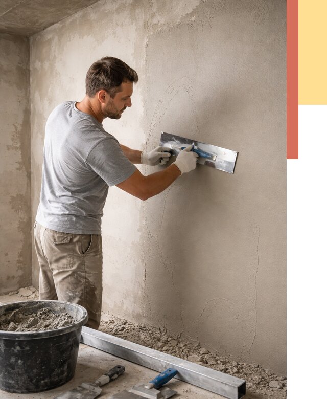 Штукатурка стен без маяков в Климовске от 7292 руб/м2 — услуги и цена | ОТДЕЛОЧНИК-Клс