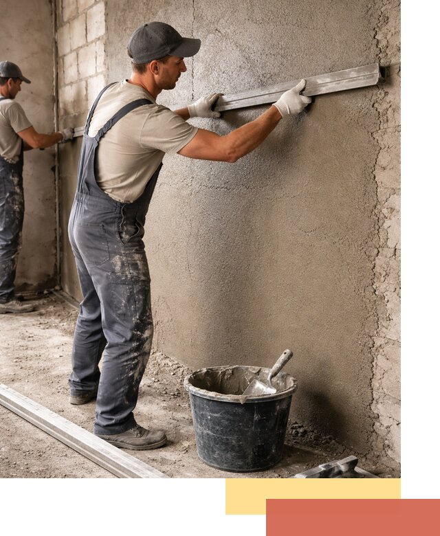 Штукатурка стен цементно-песчаная в Климовске профессионально