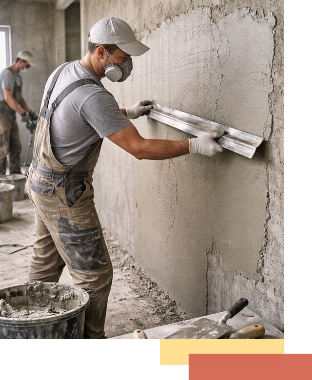 Штукатурка бетонных стен в Климовске качественно и долговечно