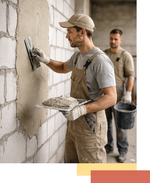 Штукатурка стен из газобетона в Климовске под ключ