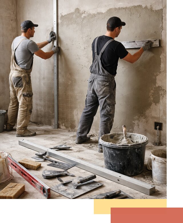 Профессиональная штукатурка стен под плитку в Климовске