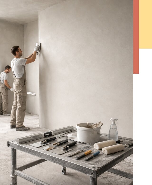 Штукатурка стен под покраску в Климовске от 4558 руб./м² — качественно и недорого | ОТДЕЛОЧНИК-Клс