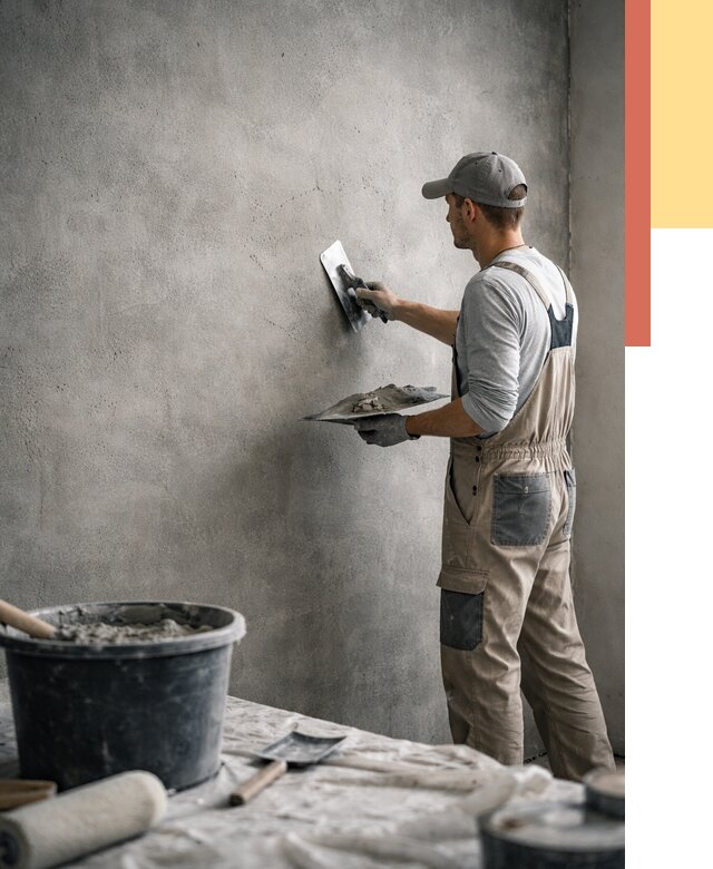 Декоративная штукатурка под бетон в Климовске от 2532 руб./м² — нанесение под ключ | ОТДЕЛОЧНИК-Клс