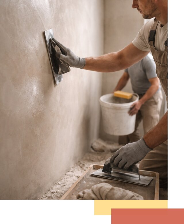 Нанесение марокканской штукатурки таделакт в Климовске