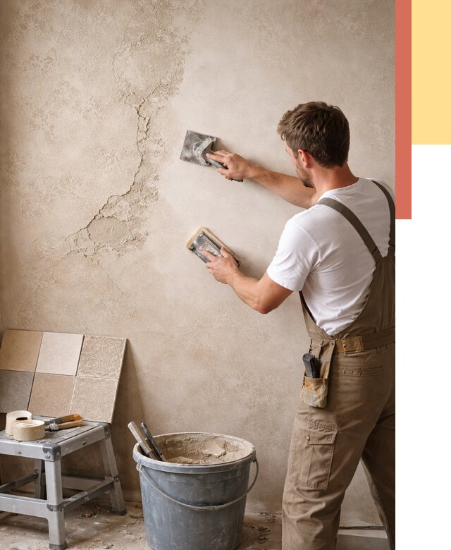 Ремонт декоративной штукатурки в Климовске от 4558 руб. под ключ | ОТДЕЛОЧНИК-Клс