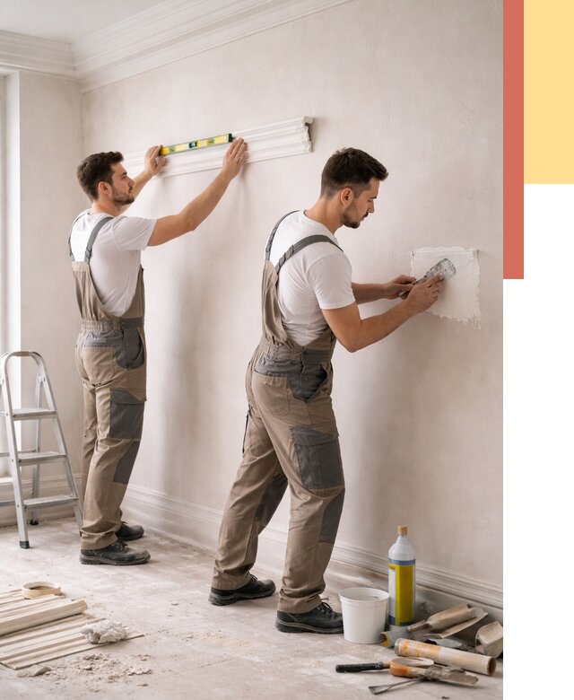 Монтаж лепнины на стены в Климовске от 4558 руб. — недорого, быстро | ОТДЕЛОЧНИК-Клс