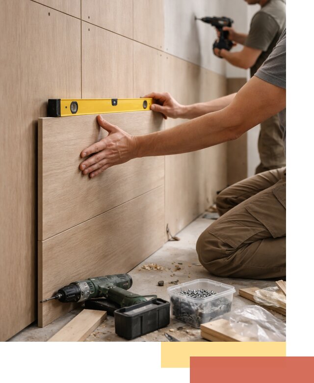 Профессиональный монтаж МДФ панелей на стены в Климовске