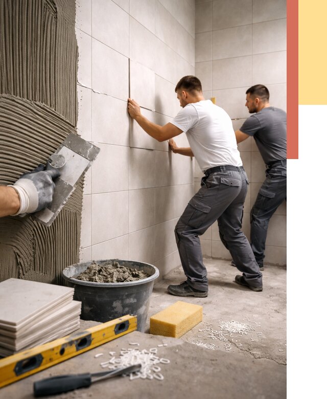 Укладка плитки на стены в Климовске от 861 руб. — качественно и недорого | ОТДЕЛОЧНИК-Клс