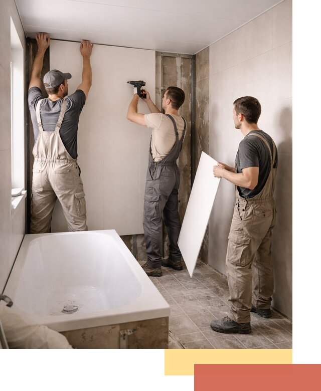 Отделка ванной панели ПВХ профессионально в Климовске