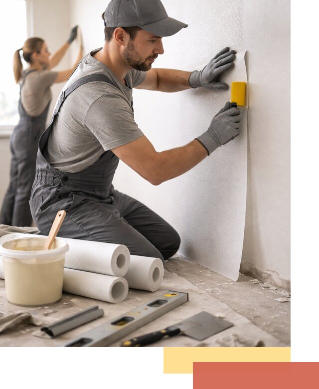 Поклейка стеклообоев профессионально в Климовске