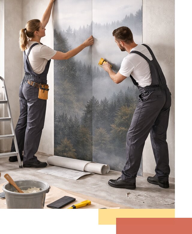 Поклейка фотообоев профессионально в Климовске под ключ