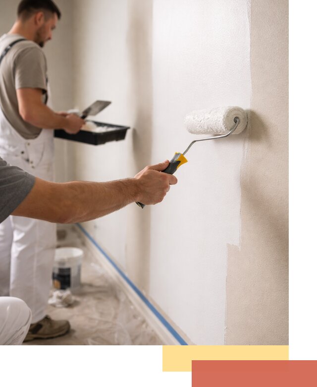 Покраска стен акриловой краской профессионально в Климовске