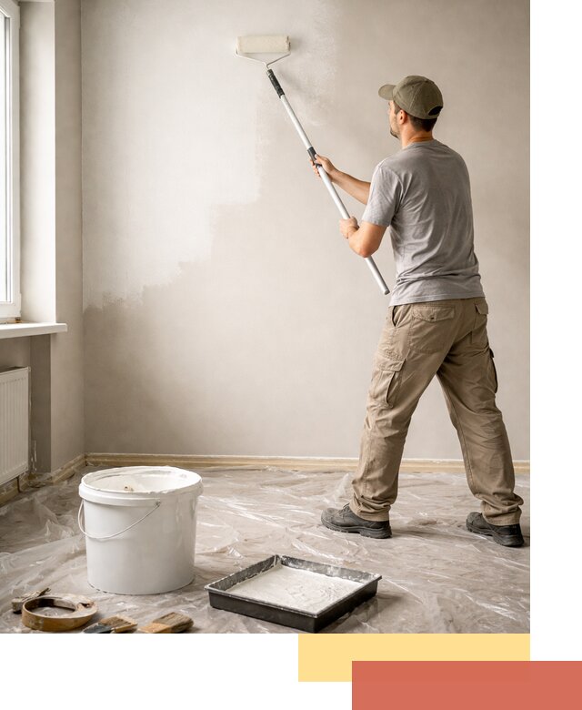 Покраска стен латексной краской в Климовске качественно и быстро