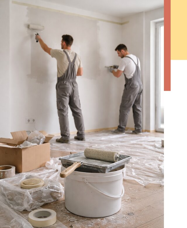 Покраска стен в квартире в Климовске от 2532 руб/м2 — быстро и недорого | ОТДЕЛОЧНИК-Клс