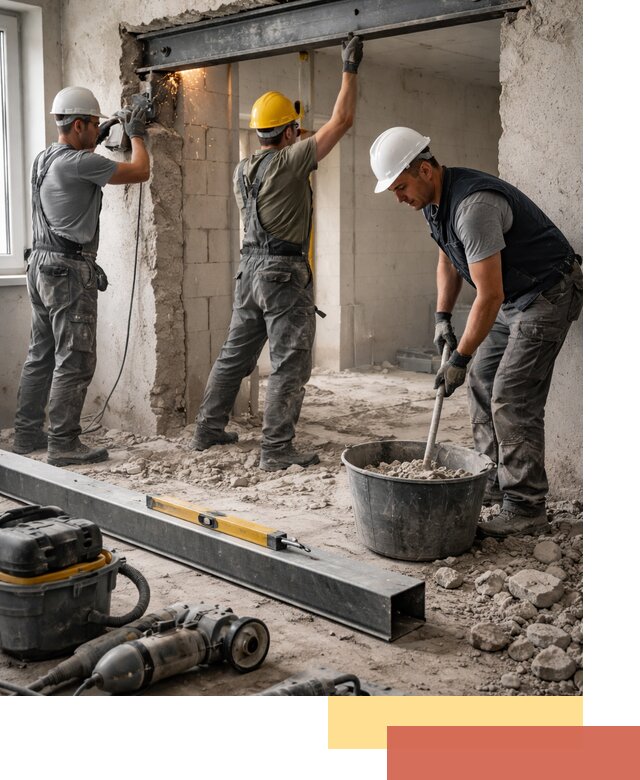 Создание проемов в стенах и несущих конструкциях в Климовске