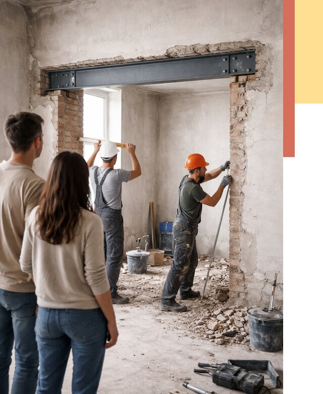 Усиление проема в стене в Климовске от 9622 руб. — усиление дверного проема металлоконструкцией | ОТДЕЛОЧНИК-Клс