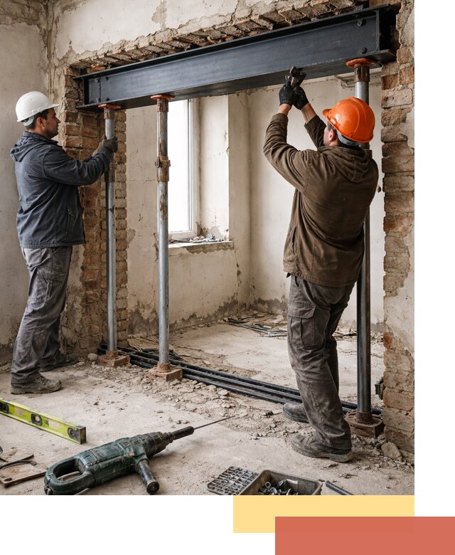 Усиление проема в стене в Климовске для расширения и безопасности