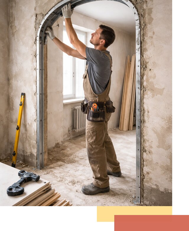 Устройство арочного проема в Климовске под ключ