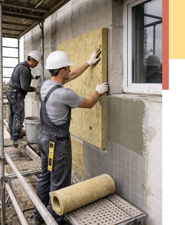 Утепление стен в Климовске от 4355 руб. под ключ — быстро и недорого | ОТДЕЛОЧНИК-Клс