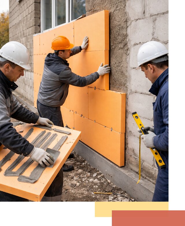 Утепление фасада пеноплексом под ключ в Климовске