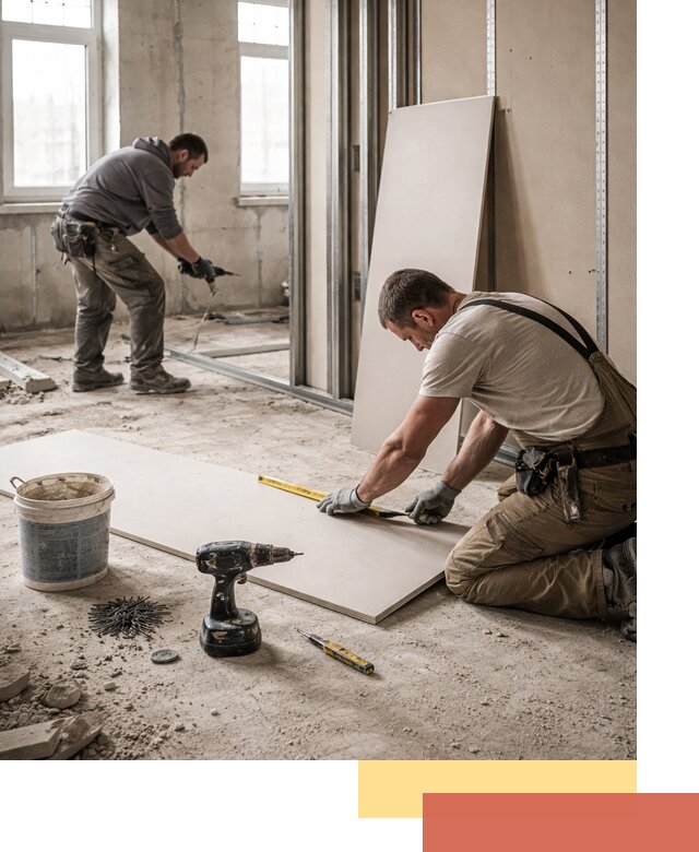 Кладка перегородок из ПГП под ключ в Климовске