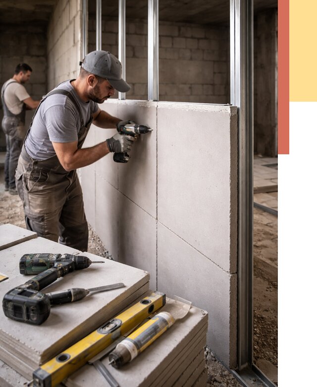 Кладка влагостойких перегородок ПГП в Климовске от 1215 руб. под ключ | ОТДЕЛОЧНИК-Клс