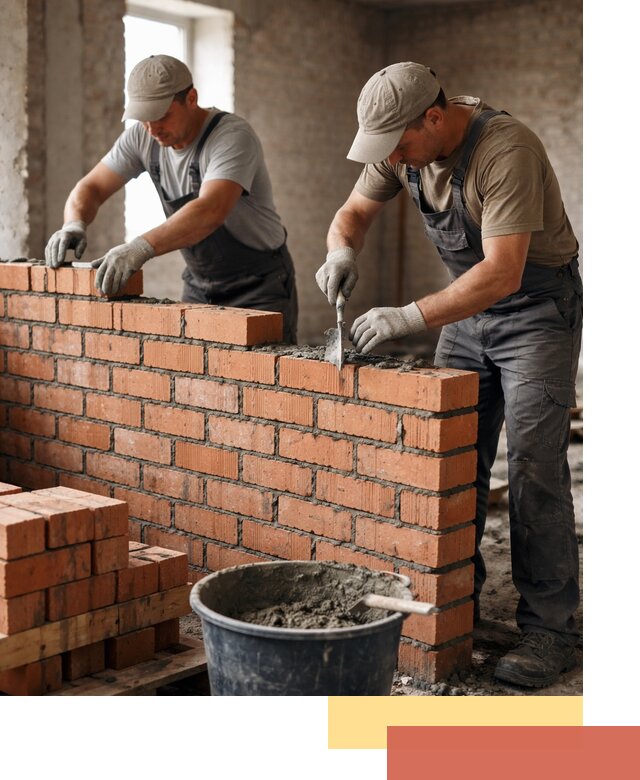 Кладка кирпичных перегородок под ключ в Климовске