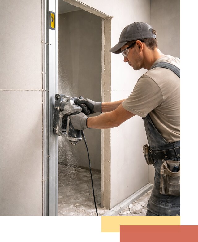 Устройство дверного проема в перегородке в Климовске