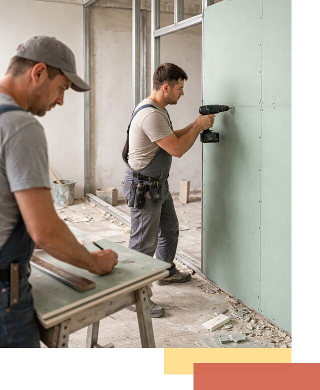 Перегородки из влагостойкого гипсокартона под ключ в Климовске