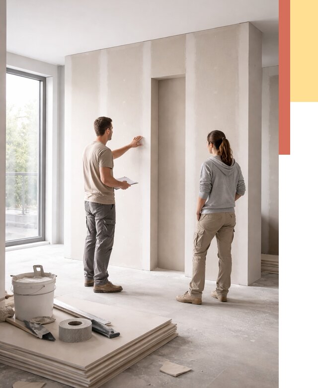 Зонирующая перегородка из гипсокартона в Климовске от 2836 руб. под ключ | ОТДЕЛОЧНИК-Клс