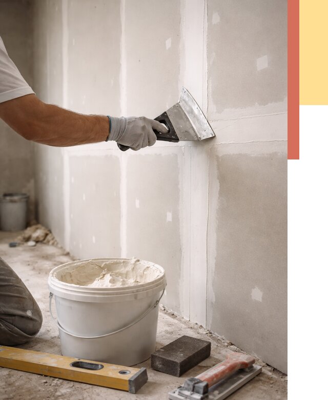 Шпаклевка перегородок из гипсокартона в Климовске от 2532 руб. — услуги ОТДЕЛОЧНИК-Клс