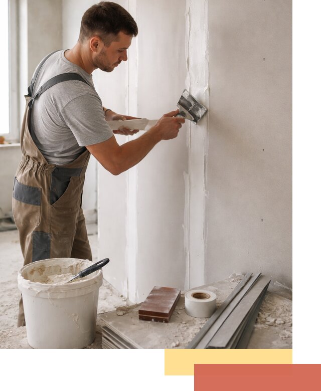 Шпаклевка перегородок из гипсокартона в Климовске качественно и быстро