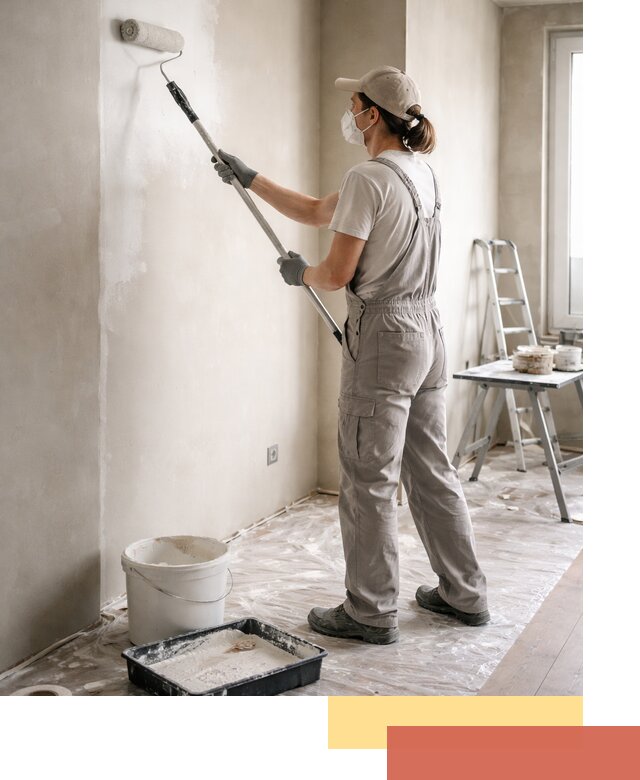 Покраска перегородок из гипсокартона в Климовске качественно и недорого