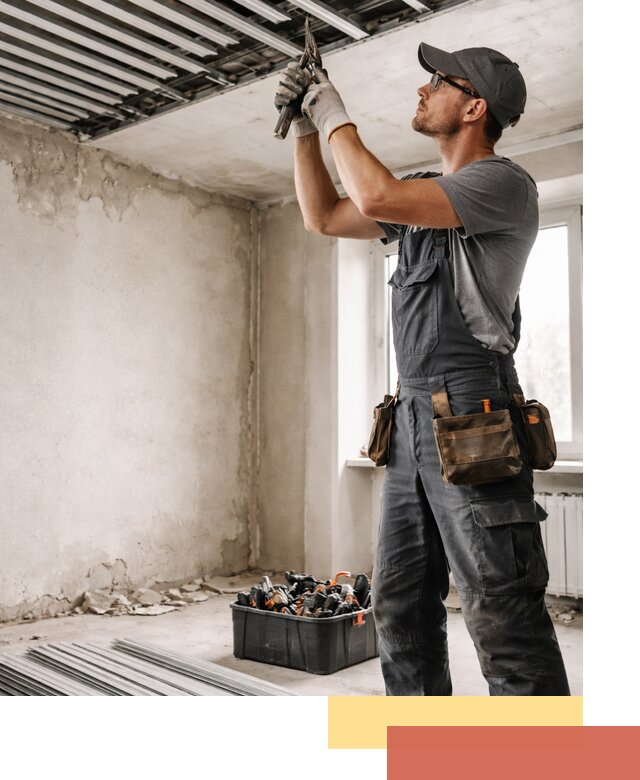 Демонтаж реечного потолка в Климовске быстро и аккуратно