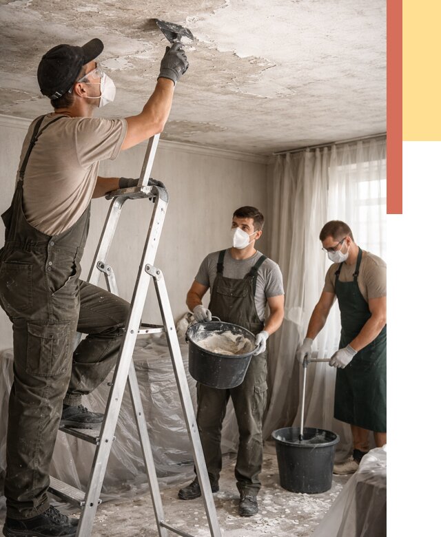 Удаление побелки с потолка в Климовске от 2532 руб. быстро и недорого | ОТДЕЛОЧНИК-Клс