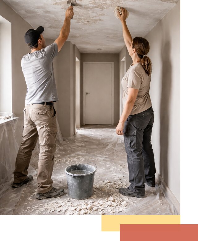 Удаление побелки с потолка в Климовске — быстро и аккуратно