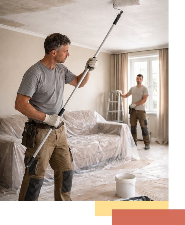 Грунтовка потолка в Климовске — подготовка под покраску и отделку