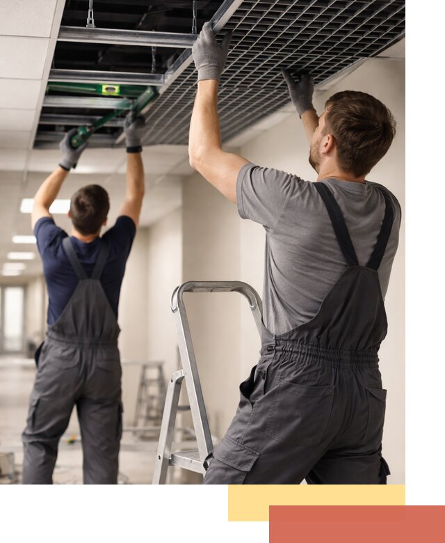 Монтаж потолка Грильято в Климовске: установка под ключ качественно