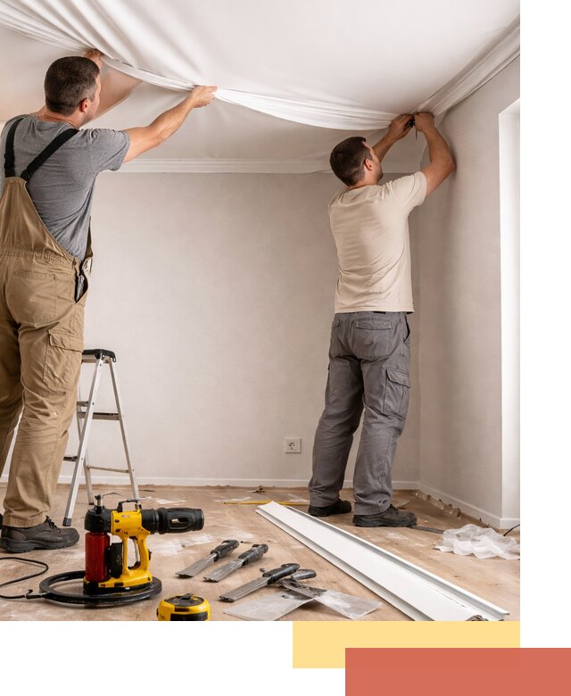 Монтаж ПВХ натяжного потолка в Климовске качественно и быстро