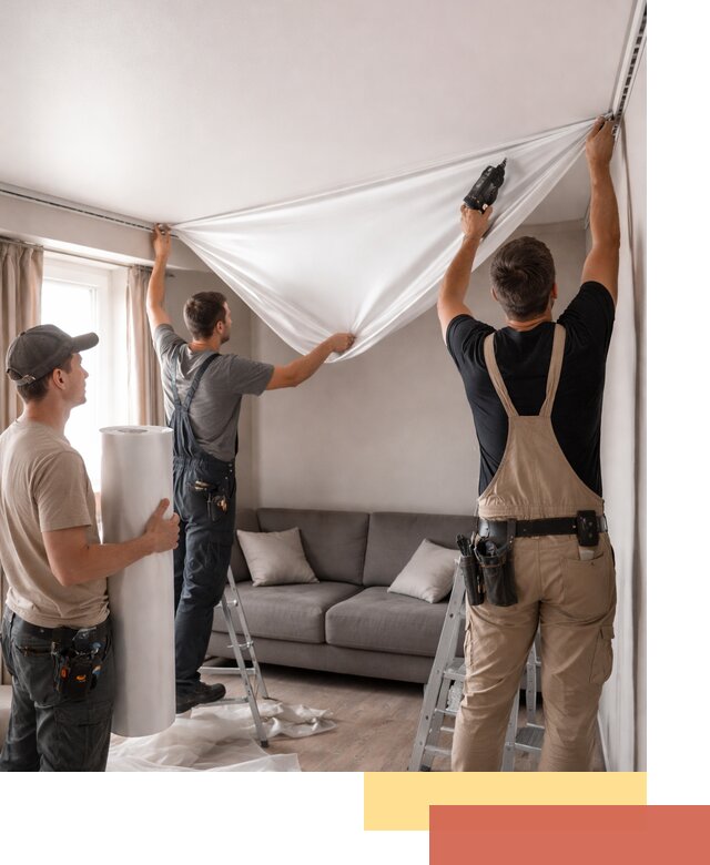 Монтаж сатинового натяжного потолка в Климовске качественно и быстро