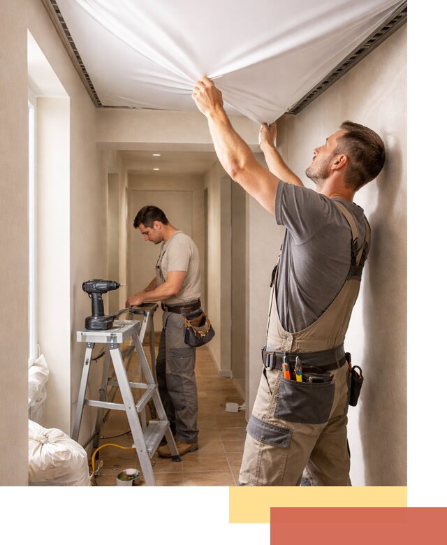 Монтаж натяжного потолка в прихожей в Климовске