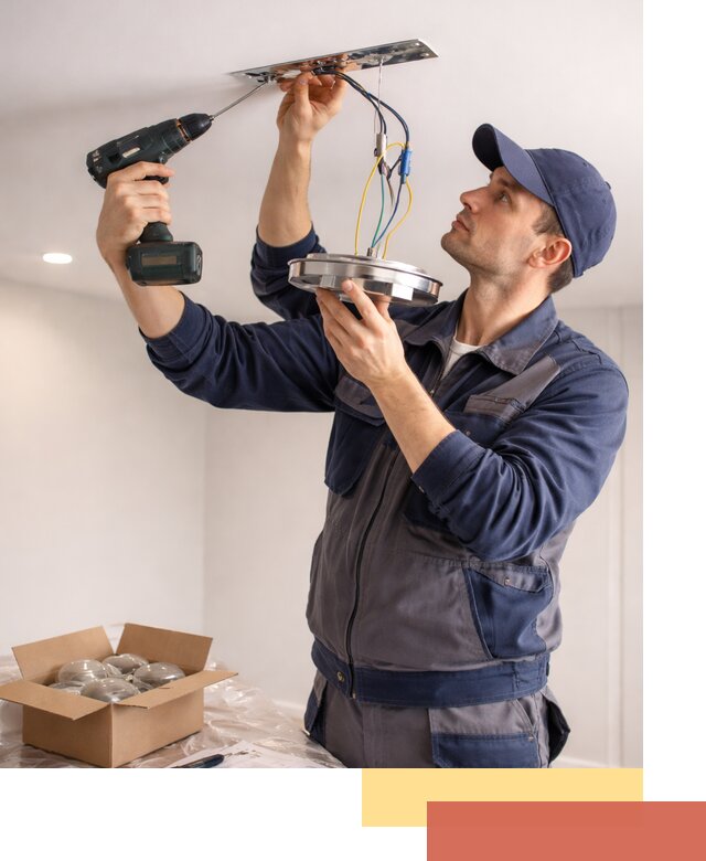 Установка люстры в натяжной потолок в Климовске