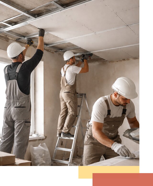 Одноуровневый потолок из гипсокартона в Климовске — монтаж и отделка